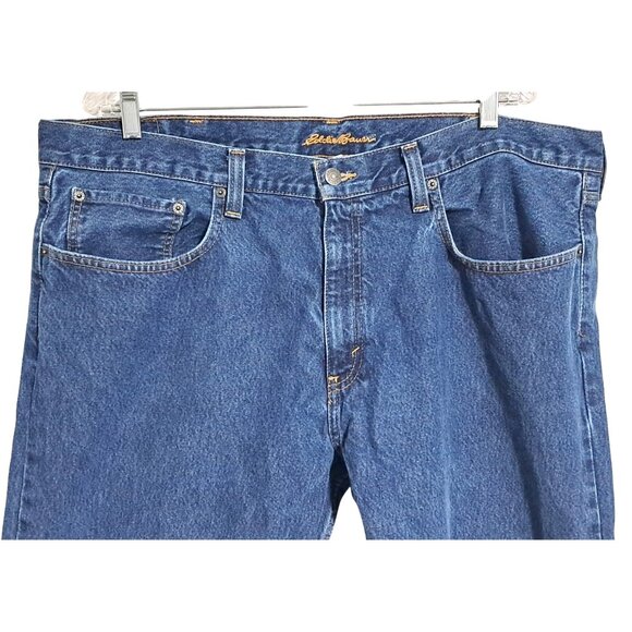 Eddie Bauer Mens Blue Denim Jeans Size 42x30 Authentic Fit Made In Mexico - Picture 5 of 13